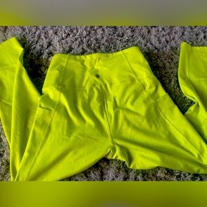Active lime color leggings.